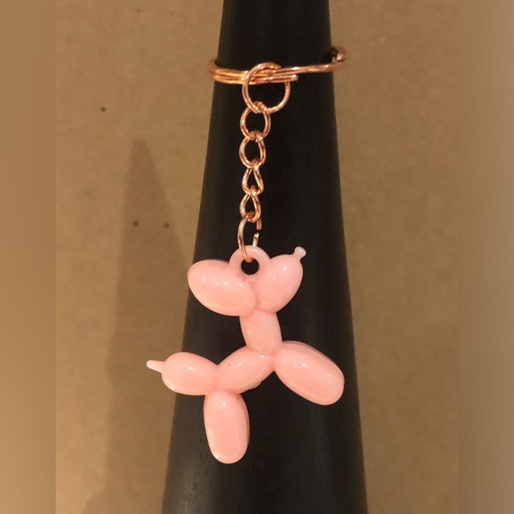 3/$20 Pink Balloon Dog Keychain